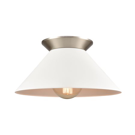 ELK SHOWROOM Cavendish 16'' Wide 1Light Semi Flush Mount, Brushed Nickel 89993/1